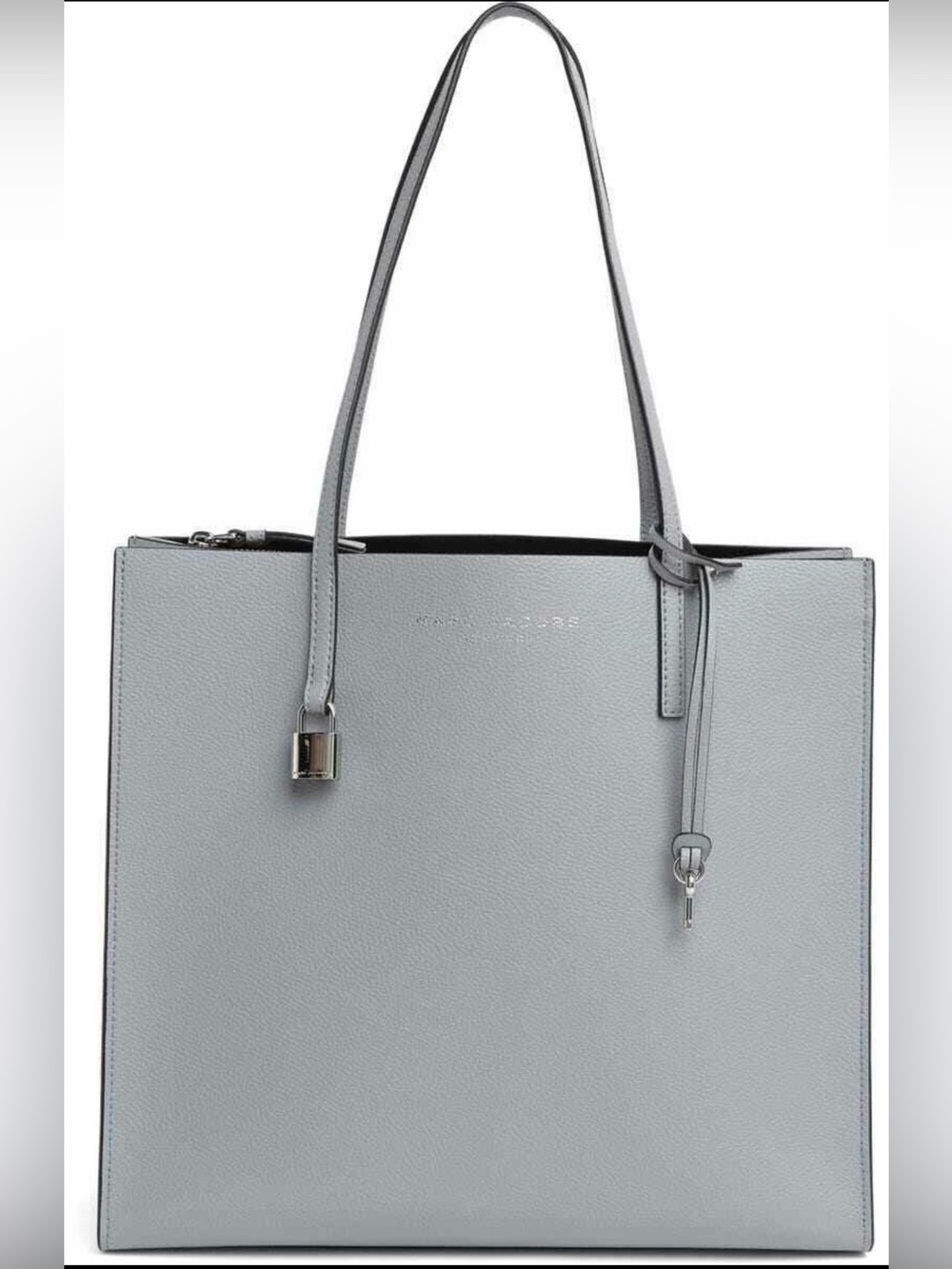 Marc Jacobs The Grind Shopper Leather 
Tote Bag Gray